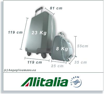 alitalia bagaglio a mano e borsa