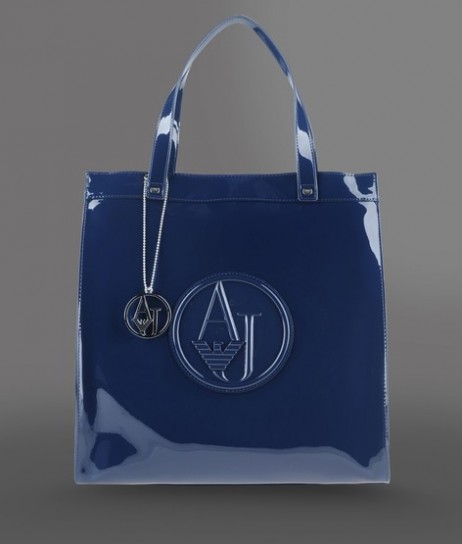 borsa armani jeans vernice blu