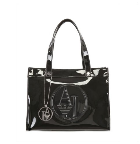 borsa armani nera lucida