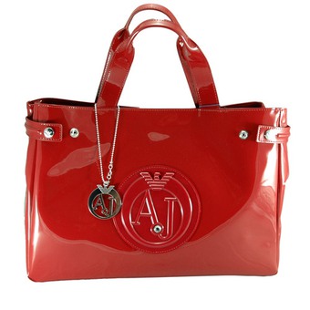 borsa armani rossa vernice