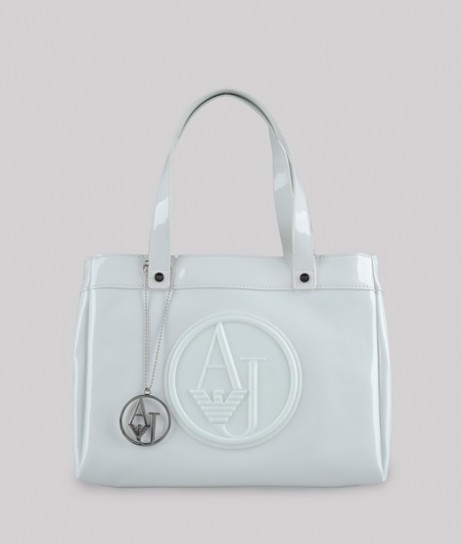 borsa armani vernice bianca