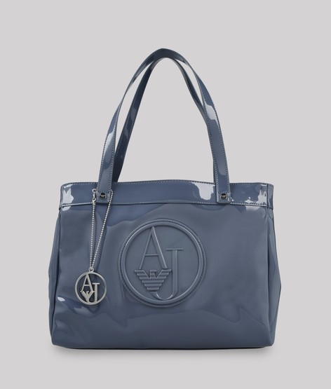 borsa armani vernice grigia