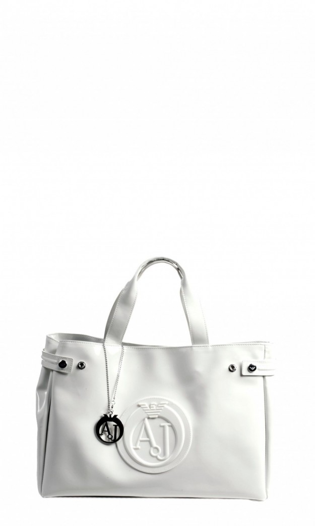 borsa armani bianca lucida