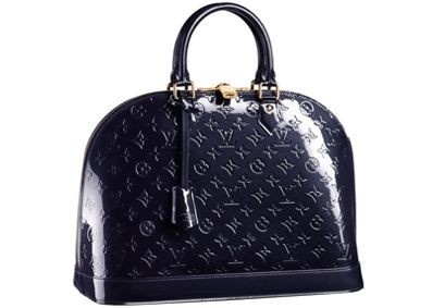 borsa louis vuitton nera lucida