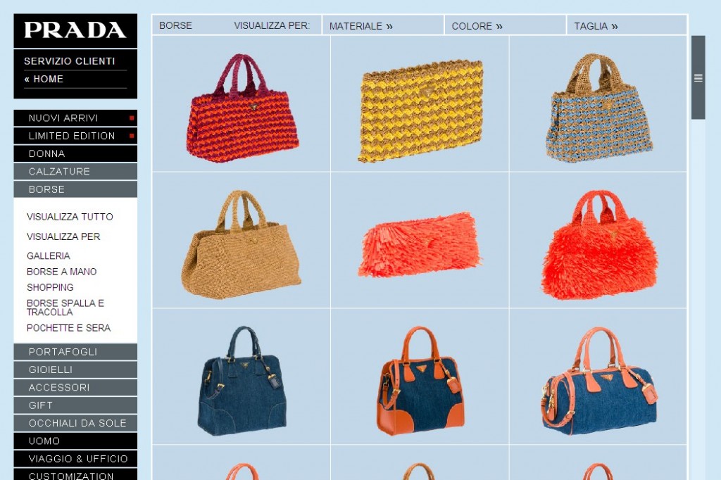 prada sito ufficiale