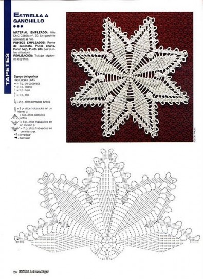 schema stella uncinetto